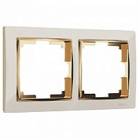 Рамка на 2 поста Werkel Snabb (слоновая кость/золото) W0021932 в Нижнем Новгороде