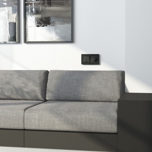 Рамка на 2 поста Werkel AluMax черный алюминий W0023508 в Нижнем Новгороде фото 2