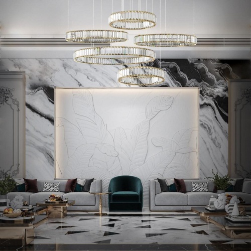 Подвесной светильник Loft it Crystal ring 10135/5 Gold в Нижнем Новгороде фото 3