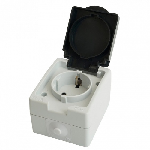 Розетка влагозащищенная с заземлением и крышкой Stekker Велена 32755 в Нижнем Новгороде фото 6