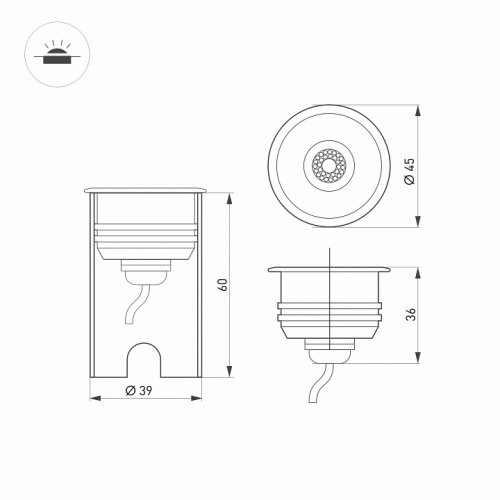 Встраиваемый в дорогу светильник Arlight KT-AQUA 047698 в Нижнем Новгороде фото 2