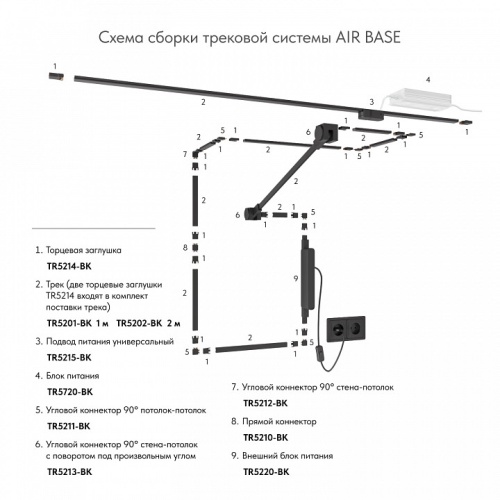Трек накладной Denkirs AIR BASE TR5202-BK в Нижнем Новгороде фото 4