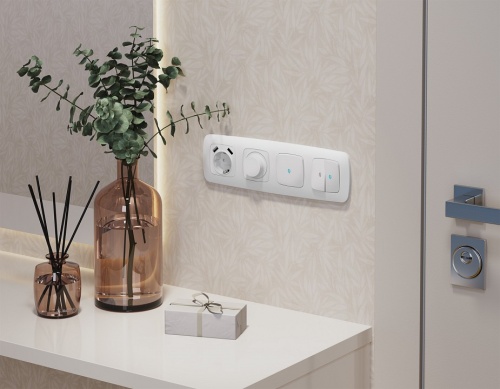 Выключатель самовозвратный двухклавишный с подсветкой, без рамки Ambrella Volt MO MO122060 в Нижнем Новгороде фото 6