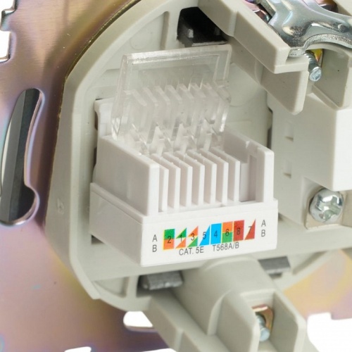 ТВ-розетка и розетка Ethernet RJ-45 без рамки Stekker Катрин 49417 в Нижнем Новгороде фото 10
