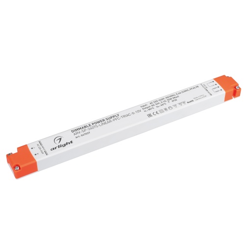 Блок питания ARV-SP-24075-LINEAR-PFC-TRIAC-0-10V (24V, 3.1A, 75W) (Arlight, IP20 Пластик, 5 лет) в Туапсе фото 3