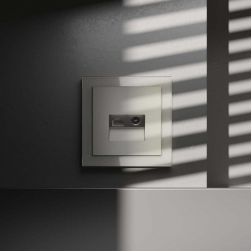 ТВ-розетка и розетка Ethernet RJ-45 без рамки Voltum S70 VLS060704 в Нижнем Новгороде фото 3