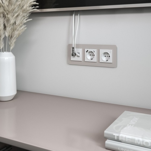 ТВ-розетка и розетка Ethernet RJ-45 без рамки Werkel белые W1181301 в Нижнем Новгороде фото 2