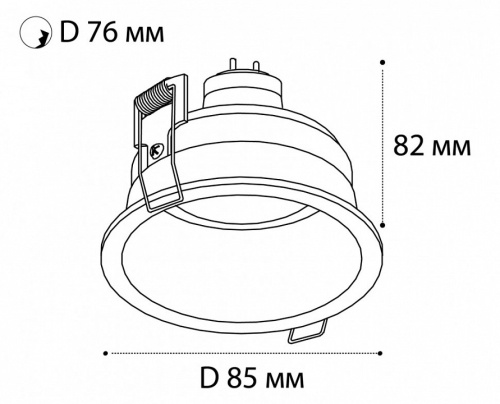 Встраиваемый светильник Italline MR16DH MR16DH black в Тавде фото 2