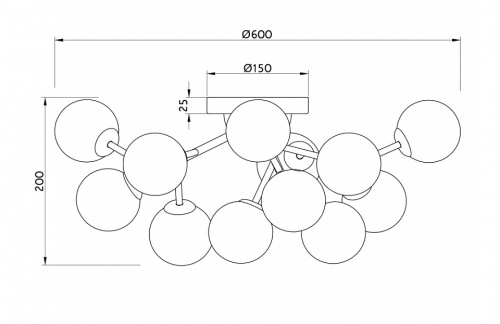 Потолочная люстра Maytoni Dallas MOD545PL-12G в Нижнем Новгороде фото 2