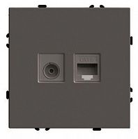 ТВ-розетка и розетка Ethernet RJ-45 без рамки Stekker Эмили 49924 в Нижнем Новгороде