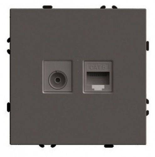 ТВ-розетка и розетка Ethernet RJ-45 без рамки Stekker Эмили 49924 в Нижнем Новгороде