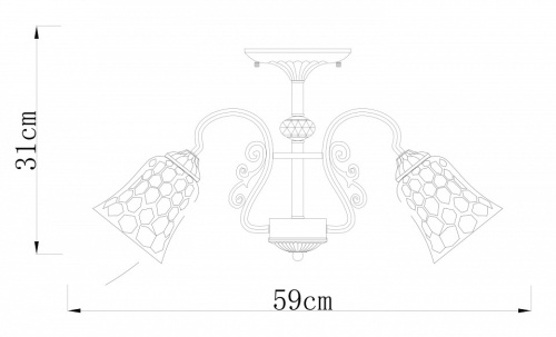 Люстра на штанге Arte Lamp Nicole A2702PL-5AB в Симе фото 4