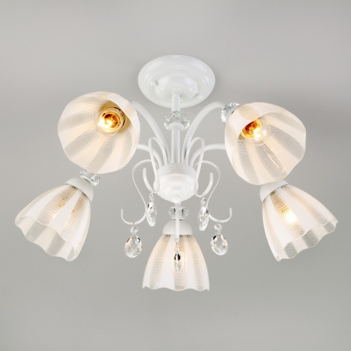 Люстра на штанге Eurosvet Floranse 30155/5 белый в Нижнем Новгороде фото 5