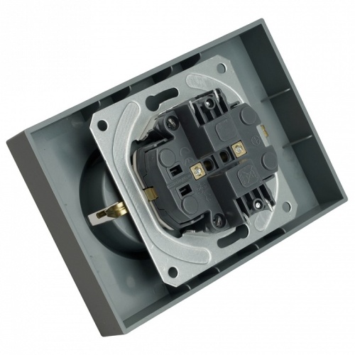 Розетка двойная с заземлением и со шторкой Stekker Эмили 49960 в Нижнем Новгороде фото 4