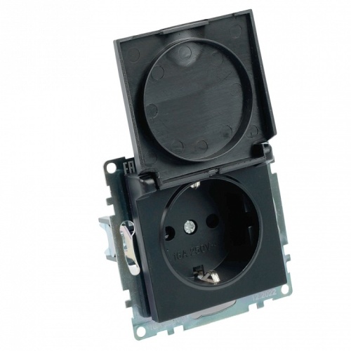 Розетка с заземлением и со шторкой, без рамки с крышкой Stekker Катрин 39608 в Нижнем Новгороде фото 2