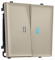 Выключатель самовозвратный двухклавишный с подсветкой, без рамки Ambrella Volt MS MS344060 в Нижнем Новгороде