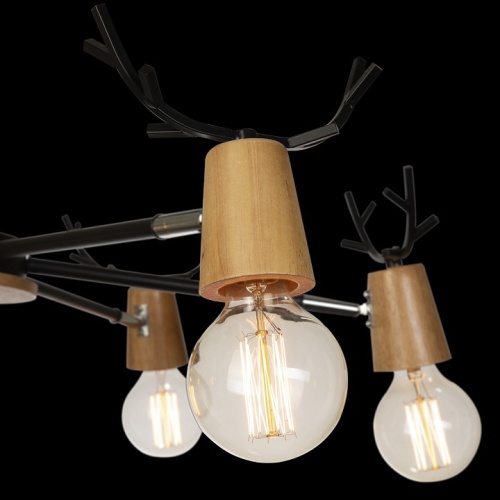 Люстра на штанге Loft it Sven 10024/6 Black в Нижнем Новгороде фото 3