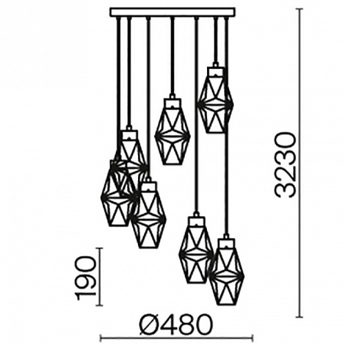 Подвесной светильник Maytoni Coctail time MOD325PL-07G в Нижнем Новгороде фото 4