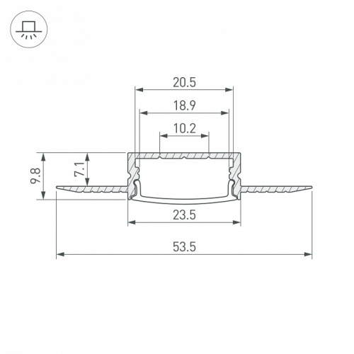 Профиль встраиваемый Arlight FANTOM 047360 в Нижнем Новгороде фото 2