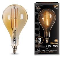 Лампа светодиодная Gauss LED Vintage Filament E27 8Вт 2400K 149802008 в Нижнем Новгороде