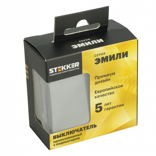 Выключатель одноклавишный с подсветкой без рамки Stekker Эмили 49941 в Нижнем Новгороде фото 9