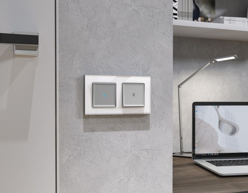 Выключатель самовозвратный одноклавишный с подсветкой, без рамки Ambrella Volt MA MA402060 в Нижнем Новгороде фото 4