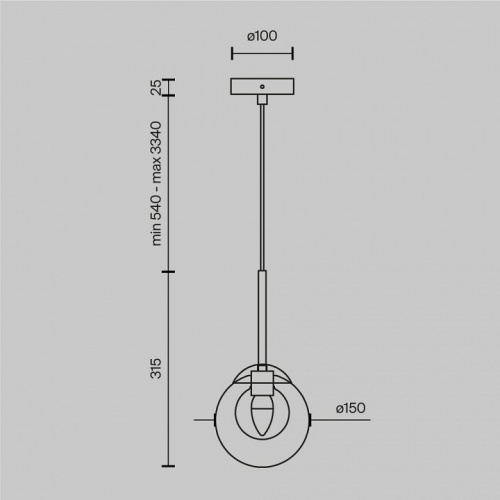 Подвесной светильник Maytoni Basic form MOD521PL-01G1 в Архангельске фото 7