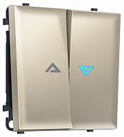 Выключатель самовозвратный двухклавишный с подсветкой, без рамки Ambrella Volt MS MS544460 в Нижнем Новгороде
