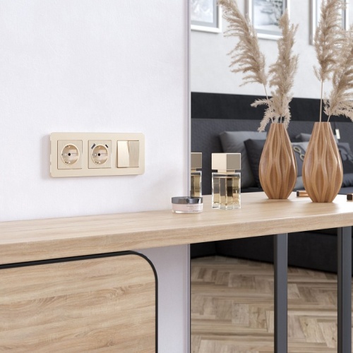 Рамка на 3 поста Werkel Platinum (шампань) W0032611 в Нижнем Новгороде фото 3