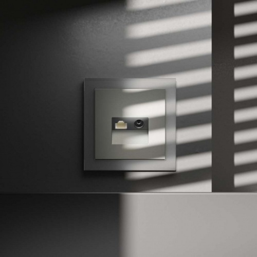 ТВ-розетка и розетка Ethernet RJ-45 без рамки Voltum S70 VLS060705 в Нижнем Новгороде фото 2