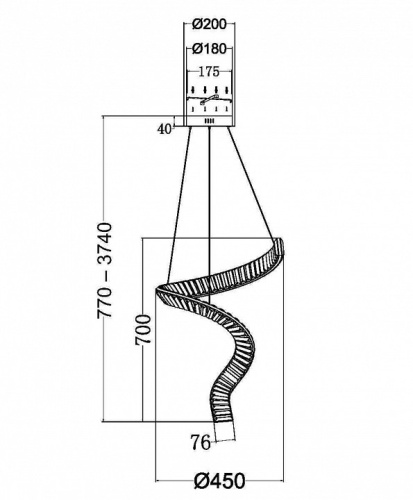 Подвесной светильник Maytoni Krone P097PL-L48BS3K в Нижнем Новгороде фото 6