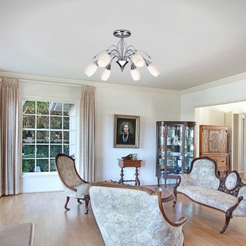 Люстра на штанге Eurosvet Ginevra 22080/6 хром в Нижнем Новгороде фото 2