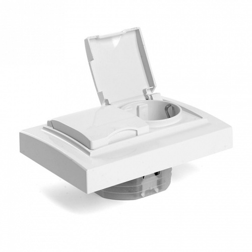 Розетка двойная с заземлением и со шторками, с крышкой Stekker Эрна 49139 в Нижнем Новгороде фото 6