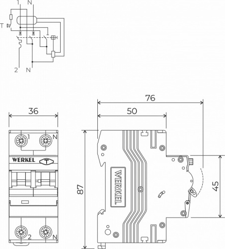 Дифференциальный автоматический выключатель 1P с Wi-Fi Werkel  W922P164 в Нижнем Новгороде фото 2