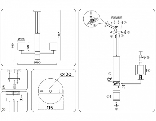 Подвесная люстра Ambrella Light LH LH56003 в Нижнем Новгороде фото 2