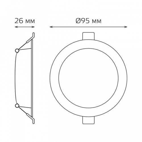 Встраиваемый светильник Gauss  9030420205 в Нижнем Новгороде фото 2