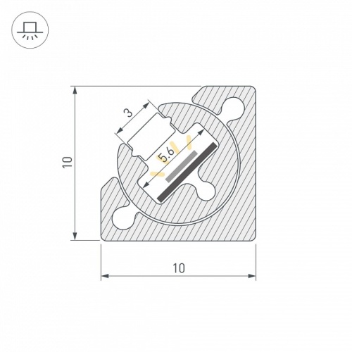 Короб накладной угловой внутренний Arlight SL-KANT 055323 в Нижнем Новгороде фото 2