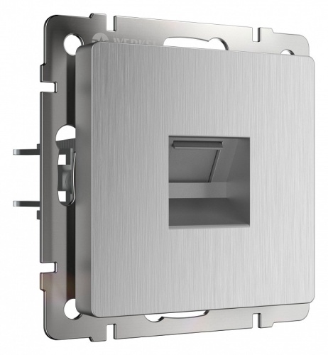Розетка Ethernet RJ-45 без рамки Werkel cеребряный рифленый W1181009 в Нижнем Новгороде