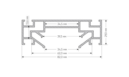 TR3030-AL Закладной профиль для натяжного потолка 2м в Кстово фото 2