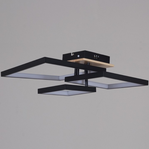 Люстра на штанге 98560-0.3-03 BK+WOOD в Нижнем Новгороде