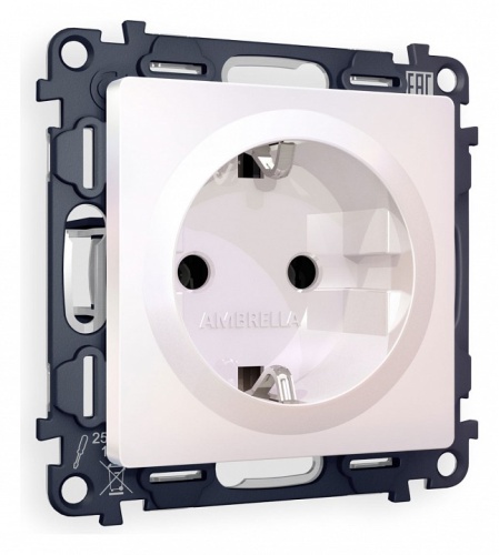 Розетка с заземлением, без рамки Ambrella Volt ALFA MA206010 в Нижнем Новгороде