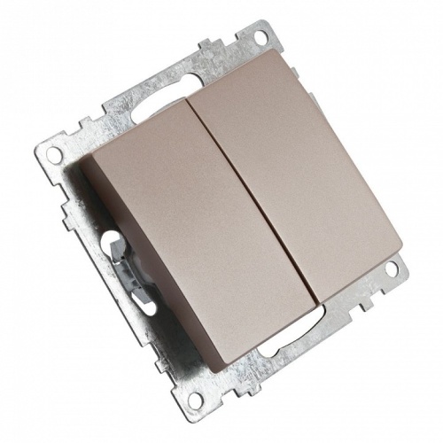 Выключатель двухклавишный без рамки Stekker Катрин 39592 в Нижнем Новгороде фото 7