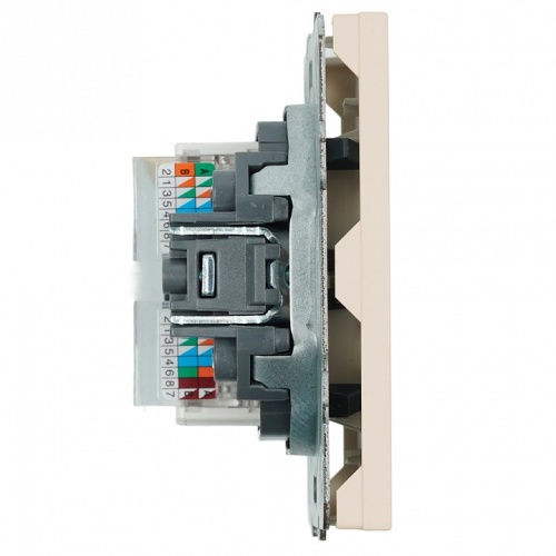 Розетка двойная Ethernet RJ-45 без рамки Stekker Эмили 49900 в Нижнем Новгороде фото 4