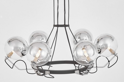 Подвесная люстра LUMINA DECO MARSEO LDP 9110-6 BK+CHR в Нижнем Новгороде фото 4