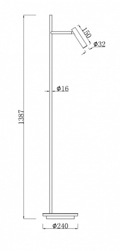 Торшер Maytoni Estudo Z010FL-L8B3K в Нижнем Новгороде фото 2