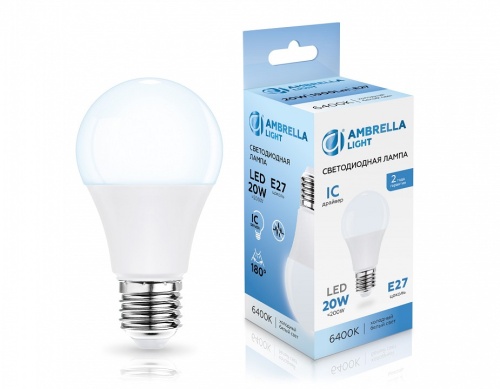 Лампа светодиодная Ambrella Light A60 E27 20Вт 6400K 602006 в Нижнем Новгороде фото 2
