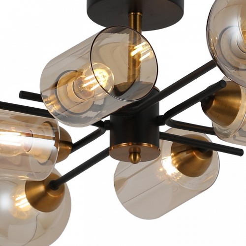 Люстра на штанге ILLUMICO  IL8243-8COU-79 BK GD в Нижнем Новгороде фото 3