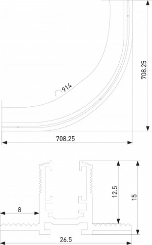 Трек встраиваемый Elektrostandard Mini Magnetic a068000 в Нижнем Новгороде фото 2