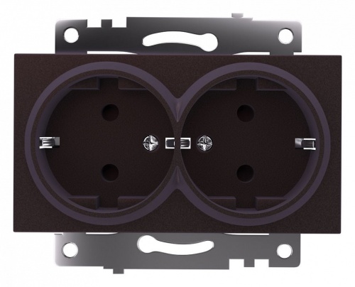 Розетка двойная с заземлением и со шторкой, без рамки Stekker Катрин 49030 в Нижнем Новгороде фото 7