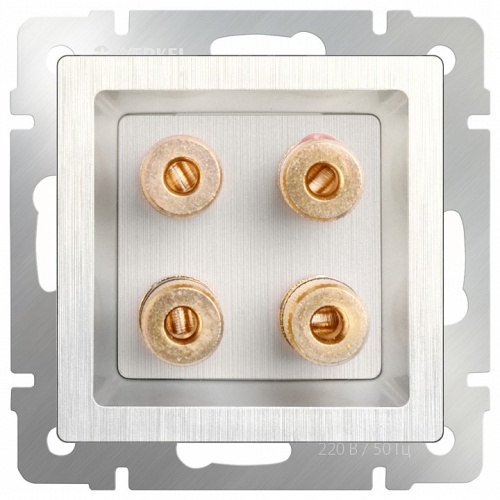 Розетка акустическая без рамки Werkel перламутровый рифленый WL13-AUDIOx4 в Нижнем Новгороде